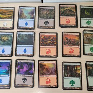 MTG Bundle of 66 MAGIC THE GATHERING Shadowmoor 2008 Land Cards, Incomplete Set